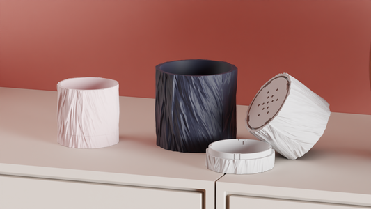 planter pot, selfdraining geometric sculptural locking drip tray organizer desktop