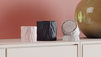 planter pot, selfdraining geometric sculptural locking drip tray organizer desktop