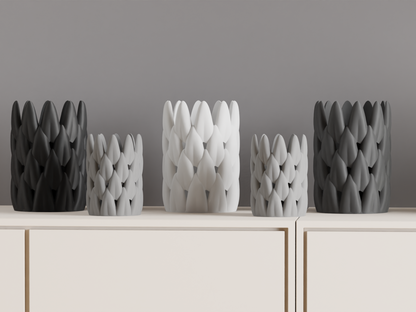 Succulent Vase, Leaf-Inspired Sculptural Planter, Geometric Tabletop Centerpiece, Modern Decorative