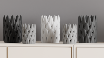 Succulent Vase, Leaf-Inspired Sculptural Planter, Geometric Tabletop Centerpiece, Modern Decorative