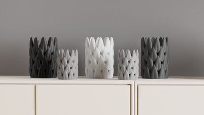 Succulent Vase, Leaf-Inspired Sculptural Planter, Geometric Tabletop Centerpiece, Modern Decorative