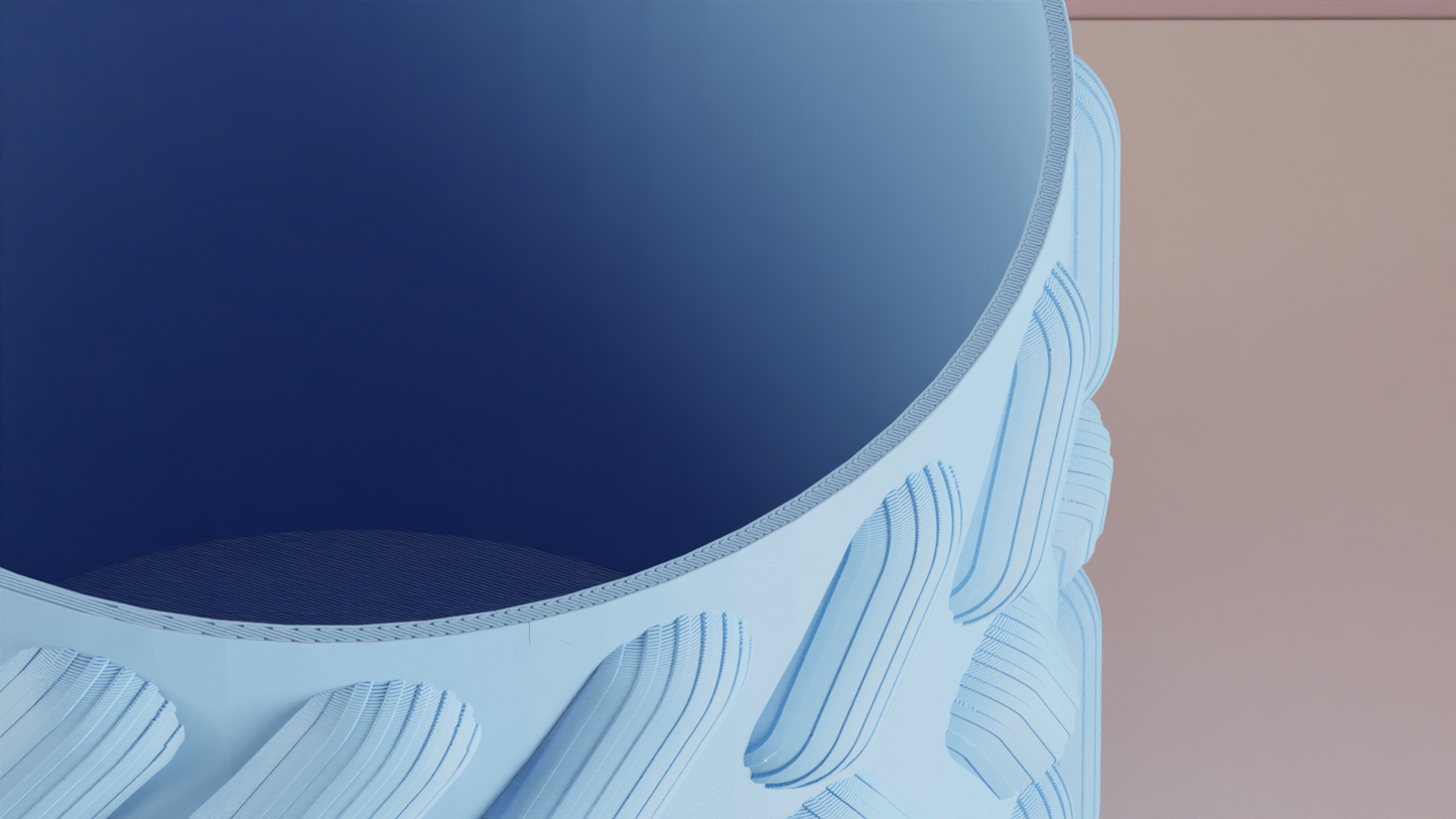 Planter Pot, Pill Pattern Succulent Holder, Contemporary Desktop Organizer Accent