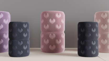 Romantic Vase, Contemporary Heart Accents Mantelpiece Tabletop Flower Holder Decor