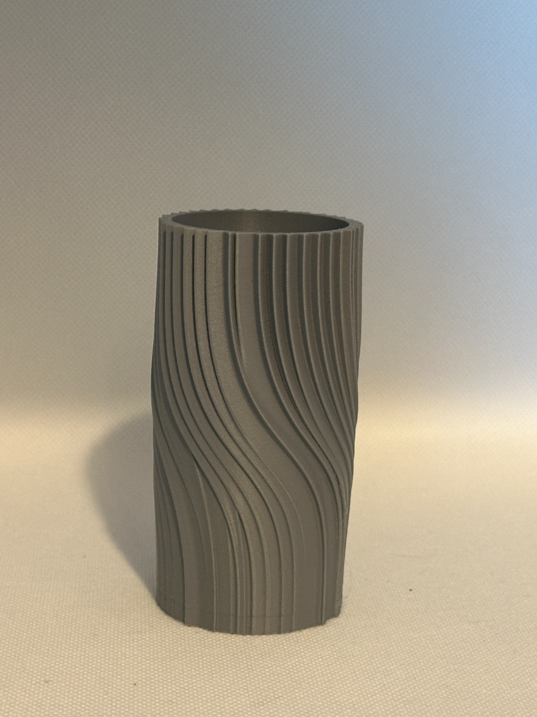 Twisted Vase, Spiral Centerpiece Contemporary Minimalist Tabletop Flower Holder Sculptural