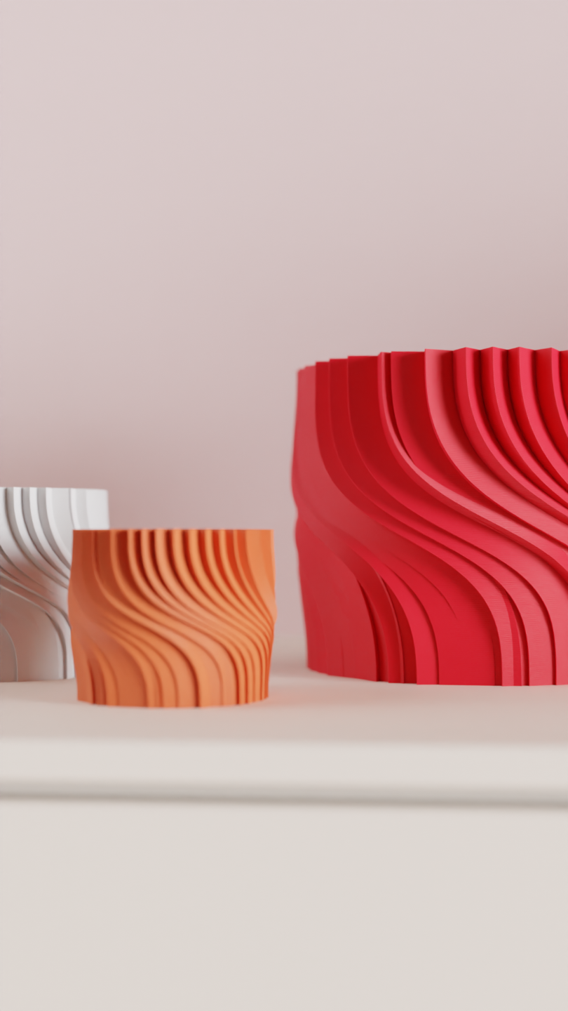 Planter Pot, Twisted Spiral Succulent Holder, Contemporary Minimalist Desk Organizer