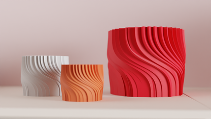 Planter Pot, Twisted Spiral Succulent Holder, Contemporary Minimalist Desk Organizer