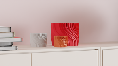 Planter Pot, Twisted Spiral Succulent Holder, Contemporary Minimalist Desk Organizer