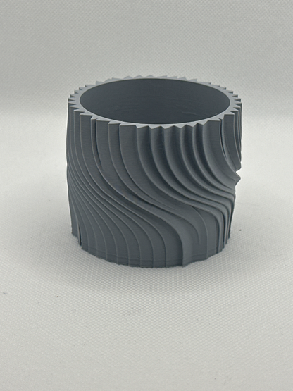 Planter Pot, Twisted Spiral Succulent Holder, Contemporary Minimalist Desk Organizer