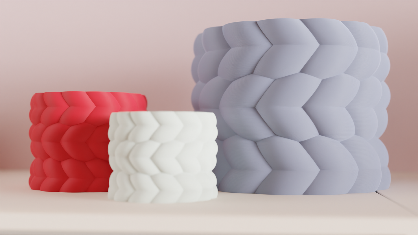 Original Minimalist Planter Pot Yarn-texture Rope-look, Indoor Succulent Herb Desk Accent Modern Nordic Style