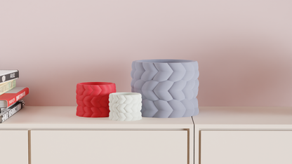 Original Minimalist Planter Pot Yarn-texture Rope-look, Indoor Succulent Herb Desk Accent Modern Nordic Style