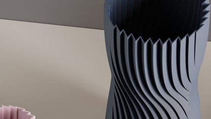 Nordic Style Minimalist Vase, Twist Motion Tabletop Vessel, Contemporary Workspace Pen Organizer, Sculpture Accent