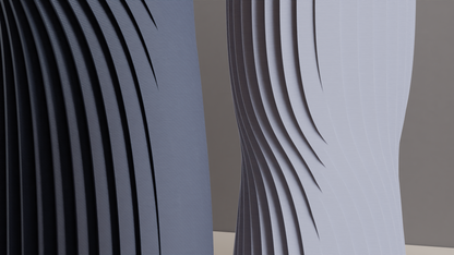 Nordic Style Minimalist Vase, Twist Motion Tabletop Vessel, Contemporary Workspace Pen Organizer, Sculpture Accent