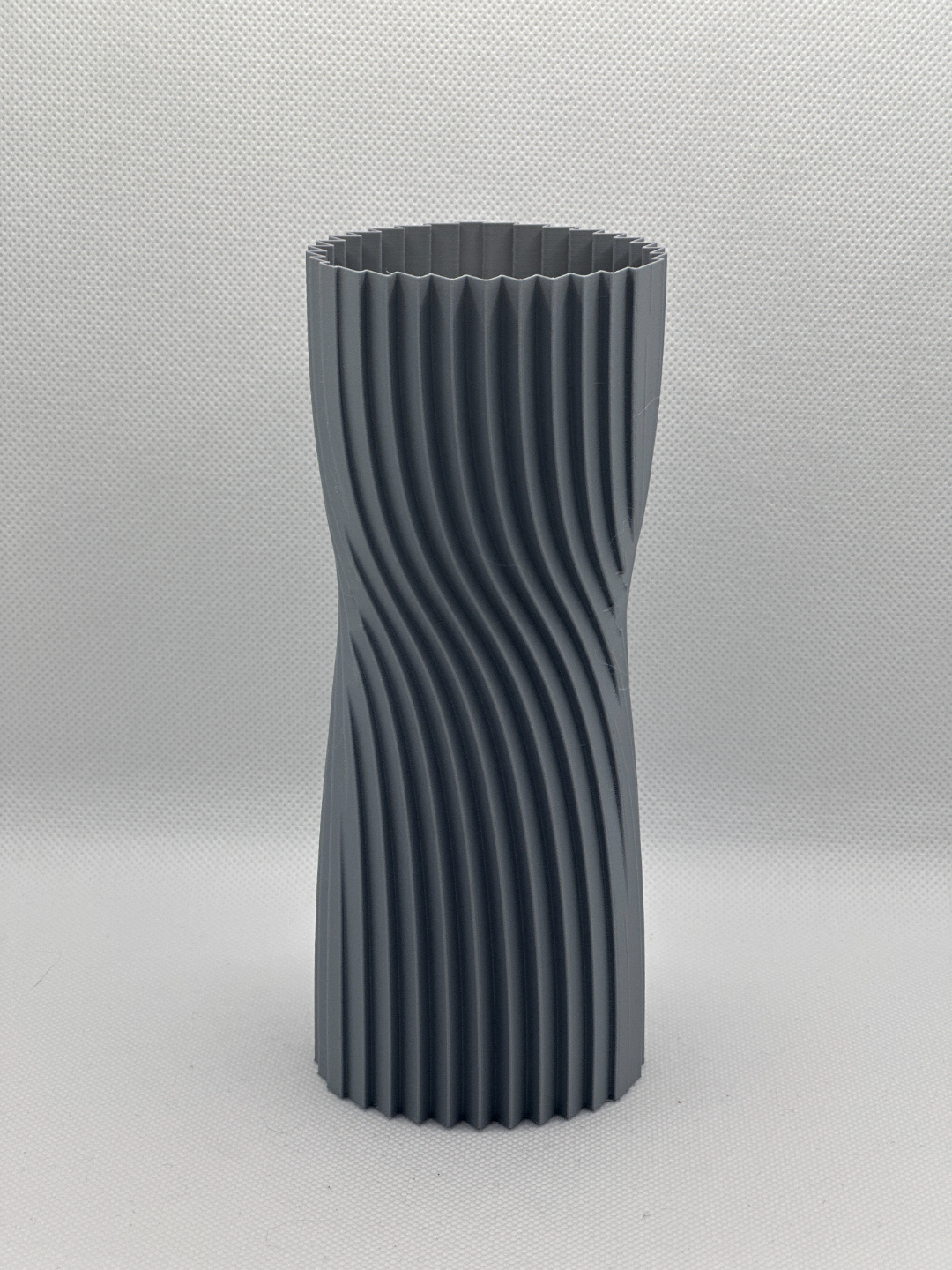 Nordic Style Minimalist Vase, Twist Motion Tabletop Vessel, Contemporary Workspace Pen Organizer, Sculpture Accent