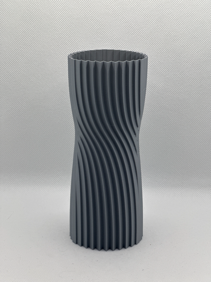 Nordic Style Minimalist Vase, Twist Motion Tabletop Vessel, Contemporary Workspace Pen Organizer, Sculpture Accent