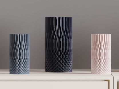 Geometric Vase, Faceted Modern Centerpiece, Sculptural Accent, Dried Flower Holder