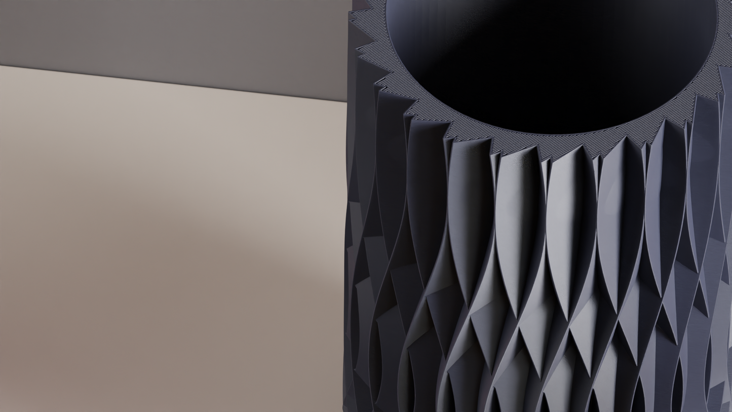 Geometric Vase, Faceted Modern Centerpiece, Sculptural Accent, Dried Flower Holder