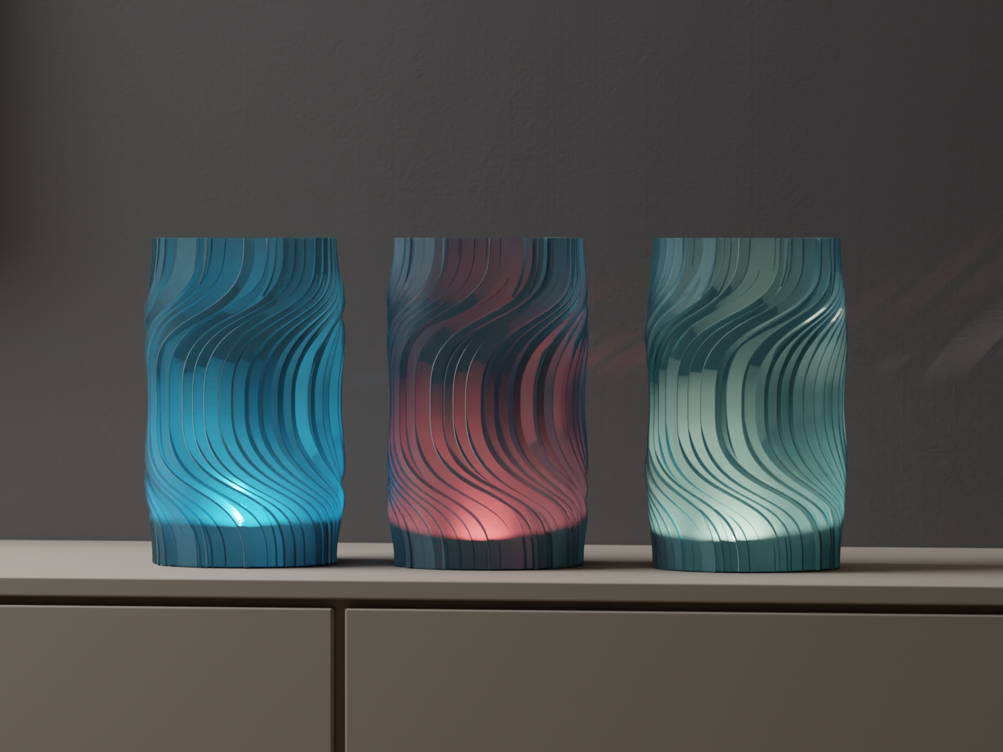 Pendant Lampshade, Sculptural Ambient Diffuser Shade, Hanging Warm Bedside Illumination