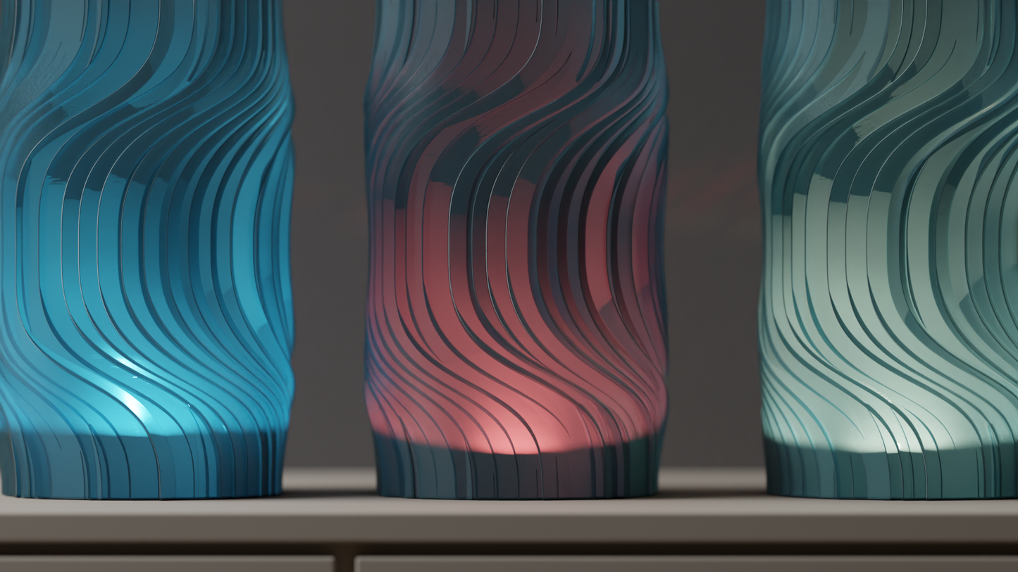 Pendant Lampshade, Sculptural Ambient Diffuser Shade, Hanging Warm Bedside Illumination