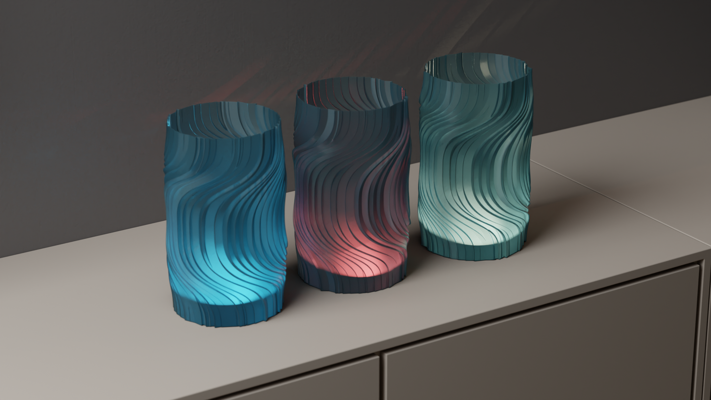 Pendant Lampshade, Sculptural Ambient Diffuser Shade, Hanging Warm Bedside Illumination