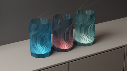 Pendant Lampshade, Sculptural Ambient Diffuser Shade, Hanging Warm Bedside Illumination