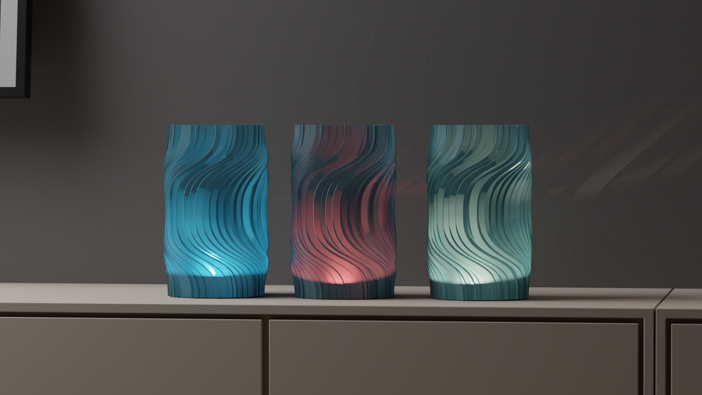 Pendant Lampshade, Sculptural Ambient Diffuser Shade, Hanging Warm Bedside Illumination