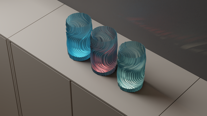 Pendant Lampshade, Sculptural Ambient Diffuser Shade, Hanging Warm Bedside Illumination