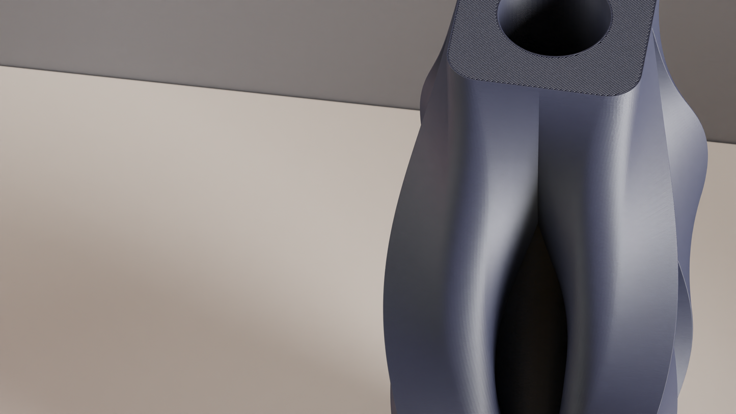 Modern Geometric Vase, Original Contemporary Organic Sculptural Tabletop Bud Vessel, Elegant Japandi Style Accent