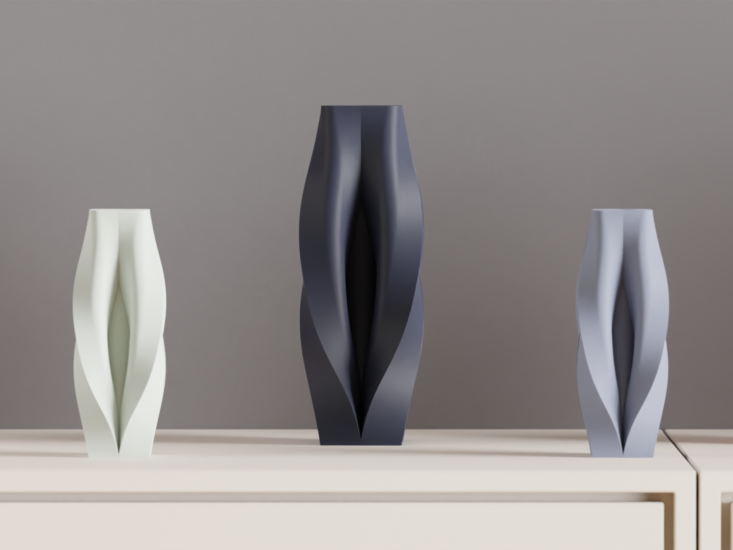 Modern Geometric Vase, Original Contemporary Organic Sculptural Tabletop Bud Vessel, Elegant Japandi Style Accent