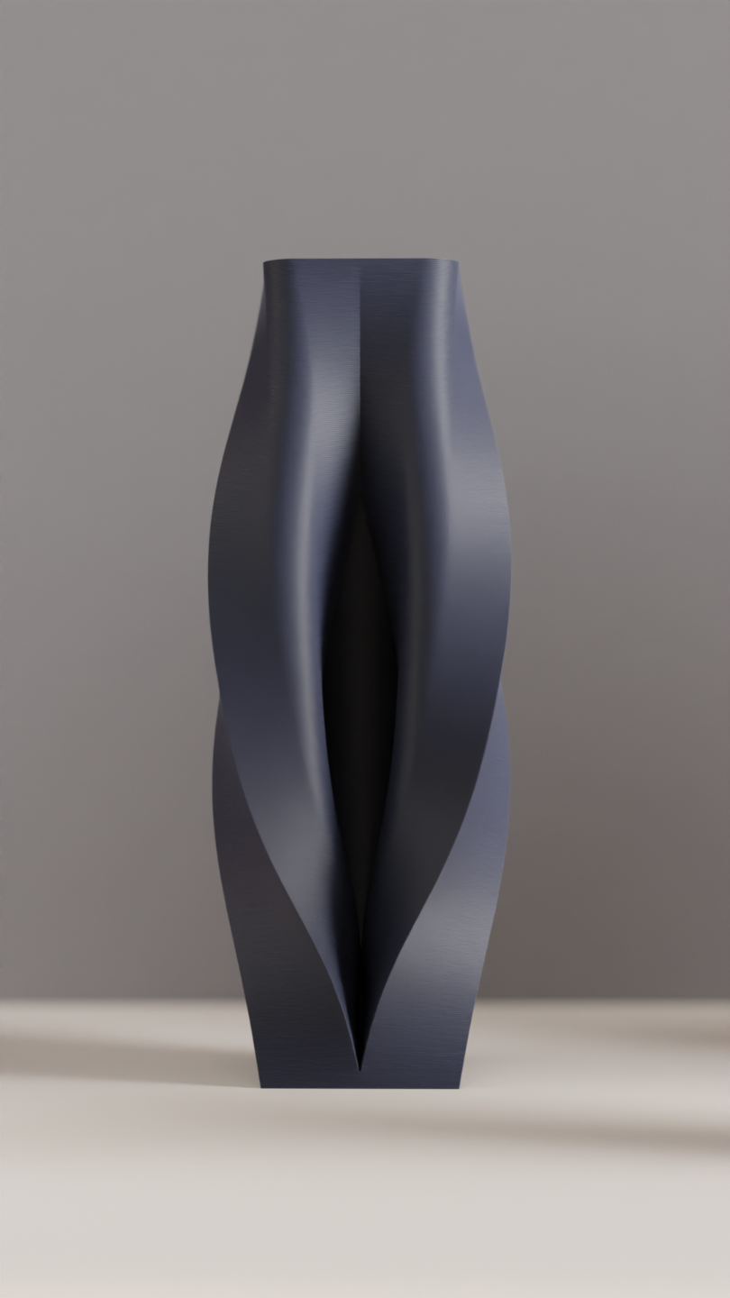 Modern Geometric Vase, Original Contemporary Organic Sculptural Tabletop Bud Vessel, Elegant Japandi Style Accent