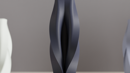 Modern Geometric Vase, Original Contemporary Organic Sculptural Tabletop Bud Vessel, Elegant Japandi Style Accent