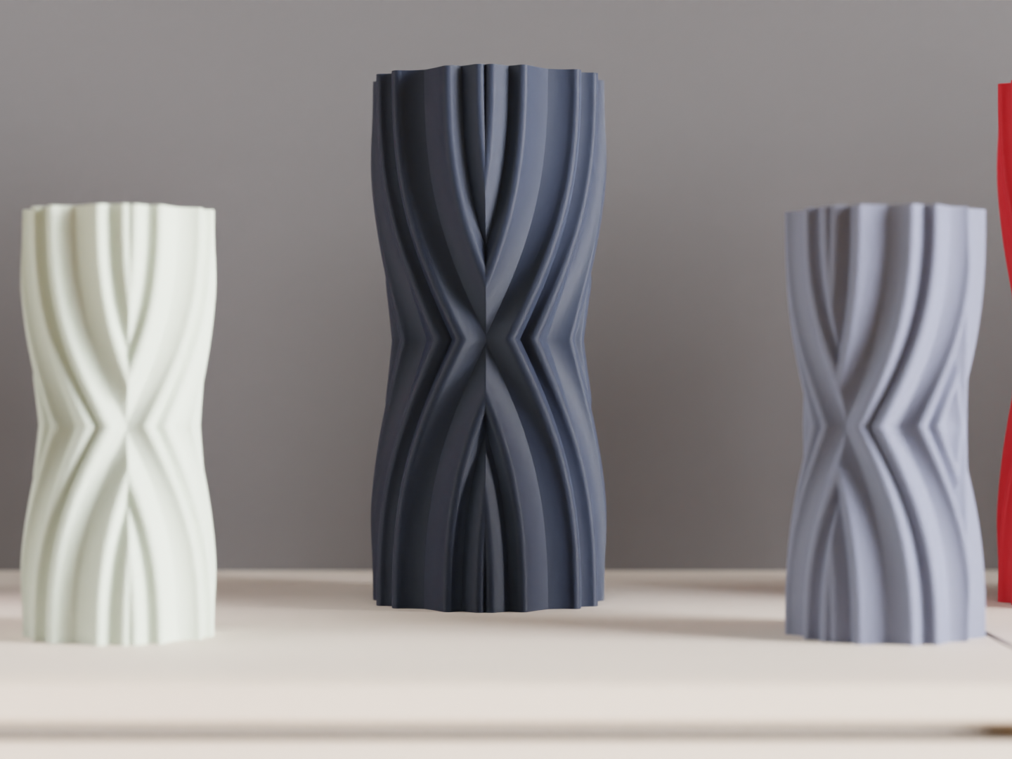 Geometric Vase, Sculptural Modern Mantel Accent, Minimalist Tabletop Organizer, Elegant