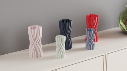 Geometric Vase, Sculptural Modern Mantel Accent, Minimalist Tabletop Organizer, Elegant