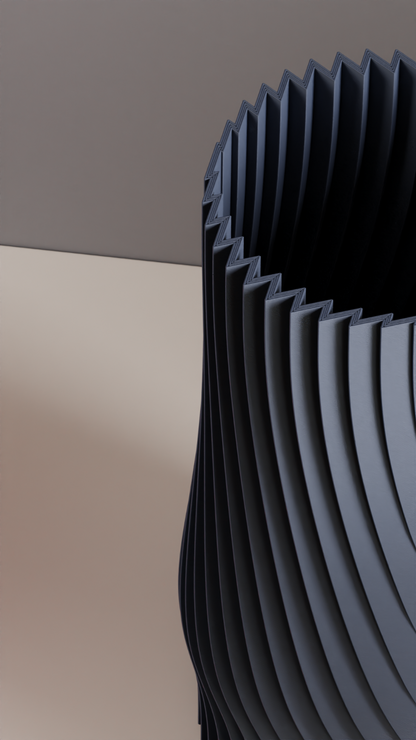 Japandi Style Modern Vase, Contemporary Twist Flow Spiral Floral Container, Elegant Minimalist Sculptural Centerpiece