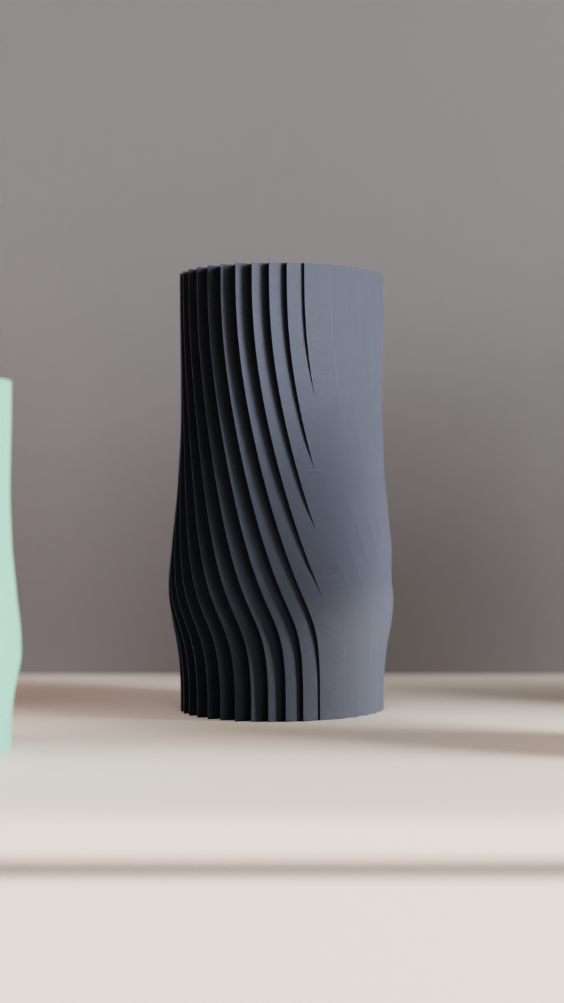 Japandi Style Modern Vase, Contemporary Twist Flow Spiral Floral Container, Elegant Minimalist Sculptural Centerpiece