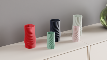 Japandi Style Modern Vase, Contemporary Twist Flow Spiral Floral Container, Elegant Minimalist Sculptural Centerpiece