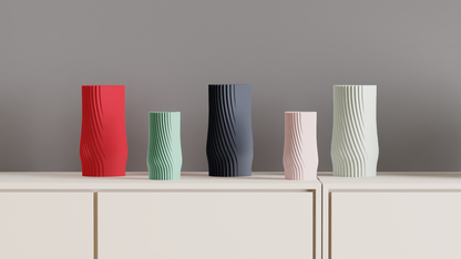 Japandi Style Modern Vase, Contemporary Twist Flow Spiral Floral Container, Elegant Minimalist Sculptural Centerpiece