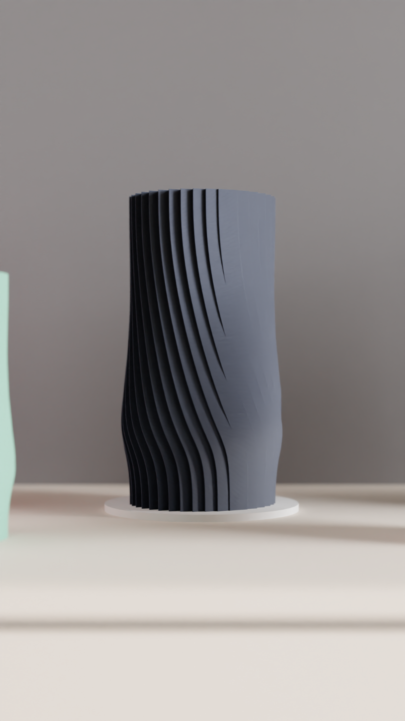 Japandi Style Modern Vase, Contemporary Twist Flow Spiral Floral Container, Elegant Minimalist Sculptural Centerpiece