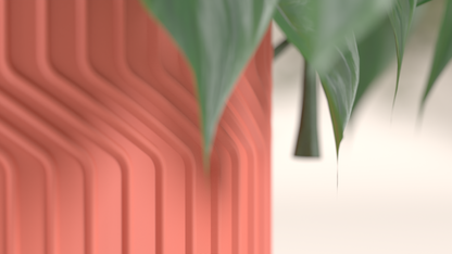 planter pot, minimalist geometric countertop vessel, selfdraining tray herb organizer