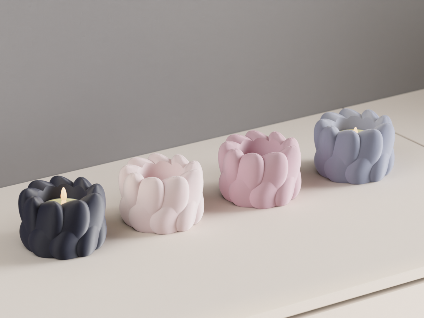 Tealight Holder, Ambient Tabletop Accent, Modern Art Deco Keepsake, Contemporary