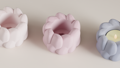 Tealight Holder, Ambient Tabletop Accent, Modern Art Deco Keepsake, Contemporary