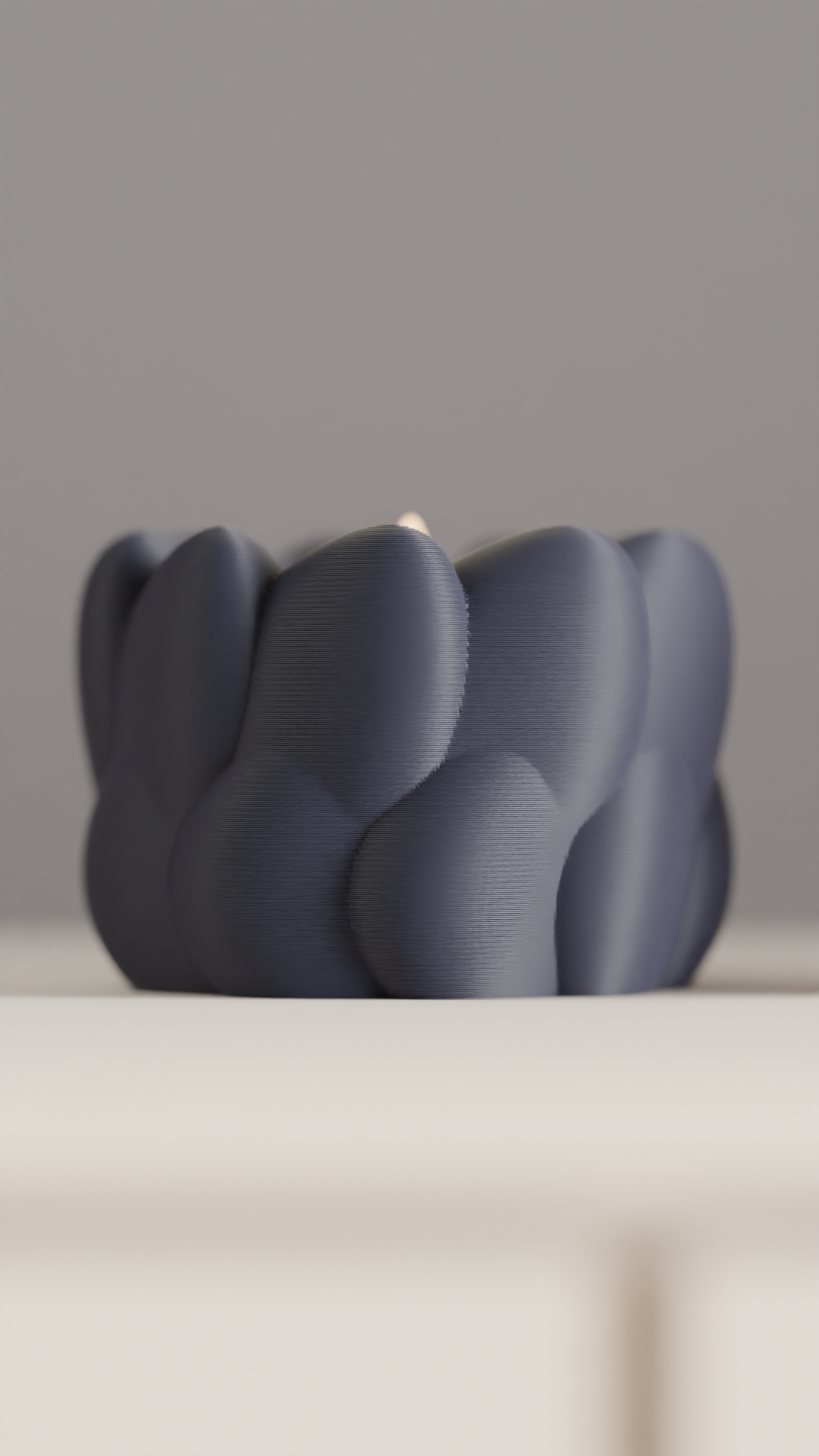 Tealight Holder, Ambient Tabletop Accent, Modern Art Deco Keepsake, Contemporary