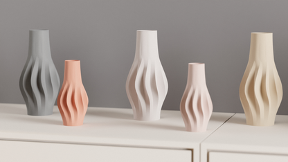 Spiral Vase, Japandi Tabletop Dried Floral Accent Contemporary Minimalist Sculptural