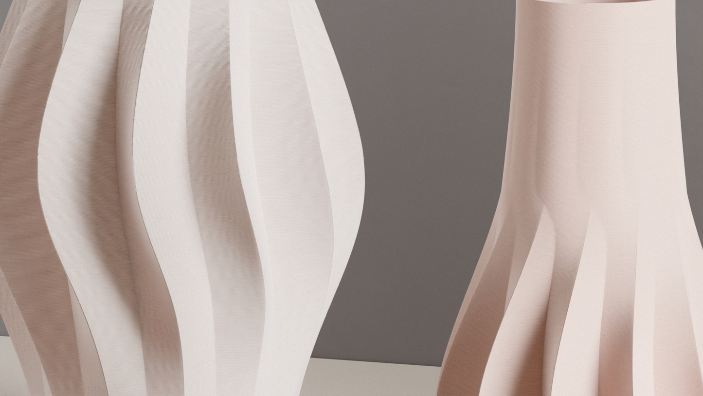 Spiral Vase, Minimalist Japandi Sculptural Tabletop Flower Holder, Modern Accent