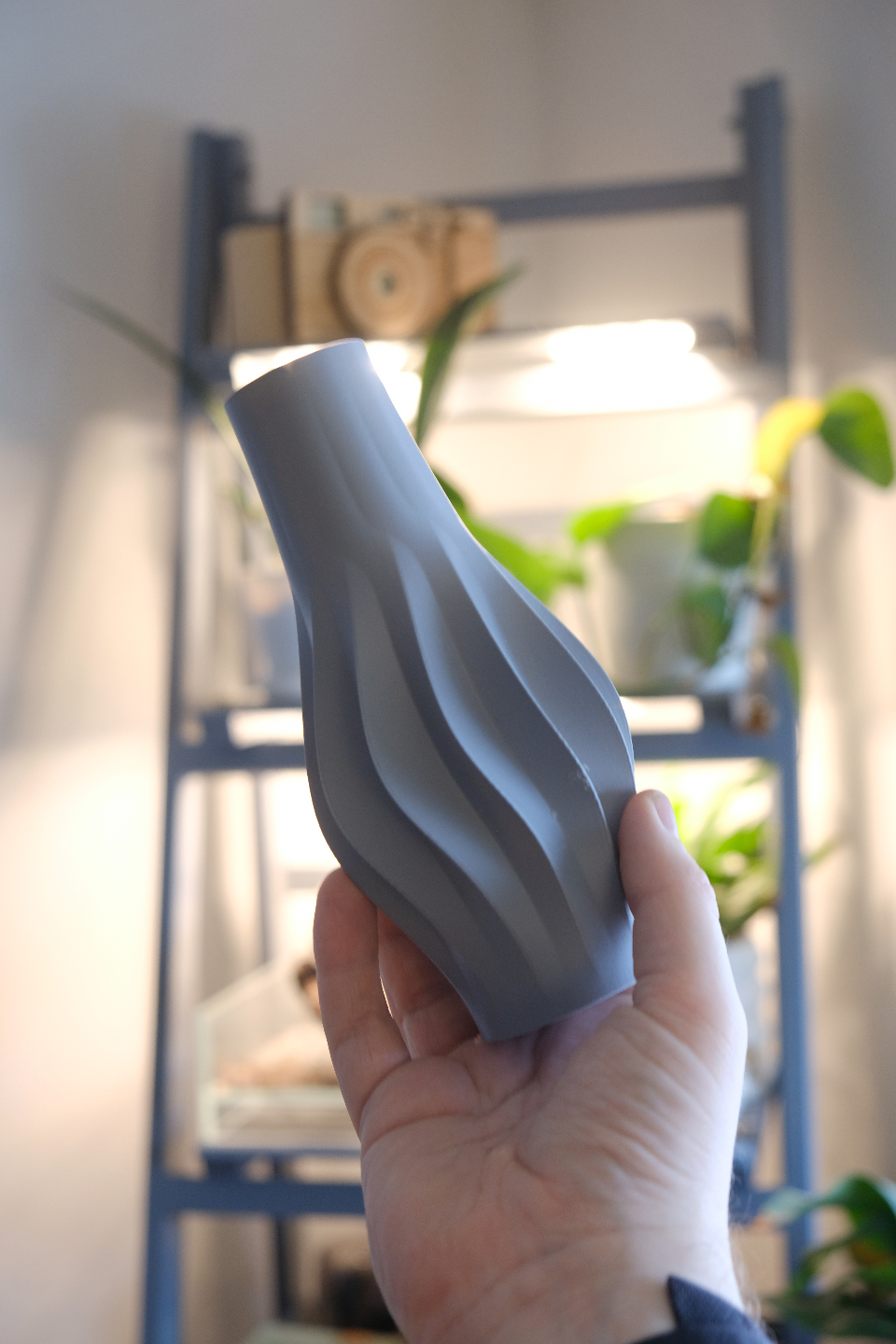 Spiral Vase, Minimalist Japandi Sculptural Tabletop Flower Holder, Modern Accent