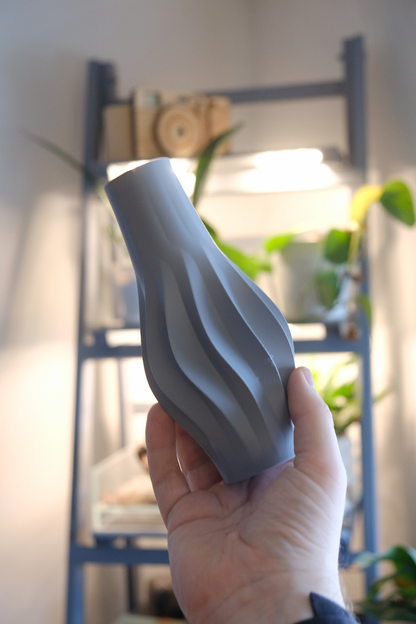 Spiral Vase, Japandi Tabletop Dried Floral Accent Contemporary Minimalist Sculptural