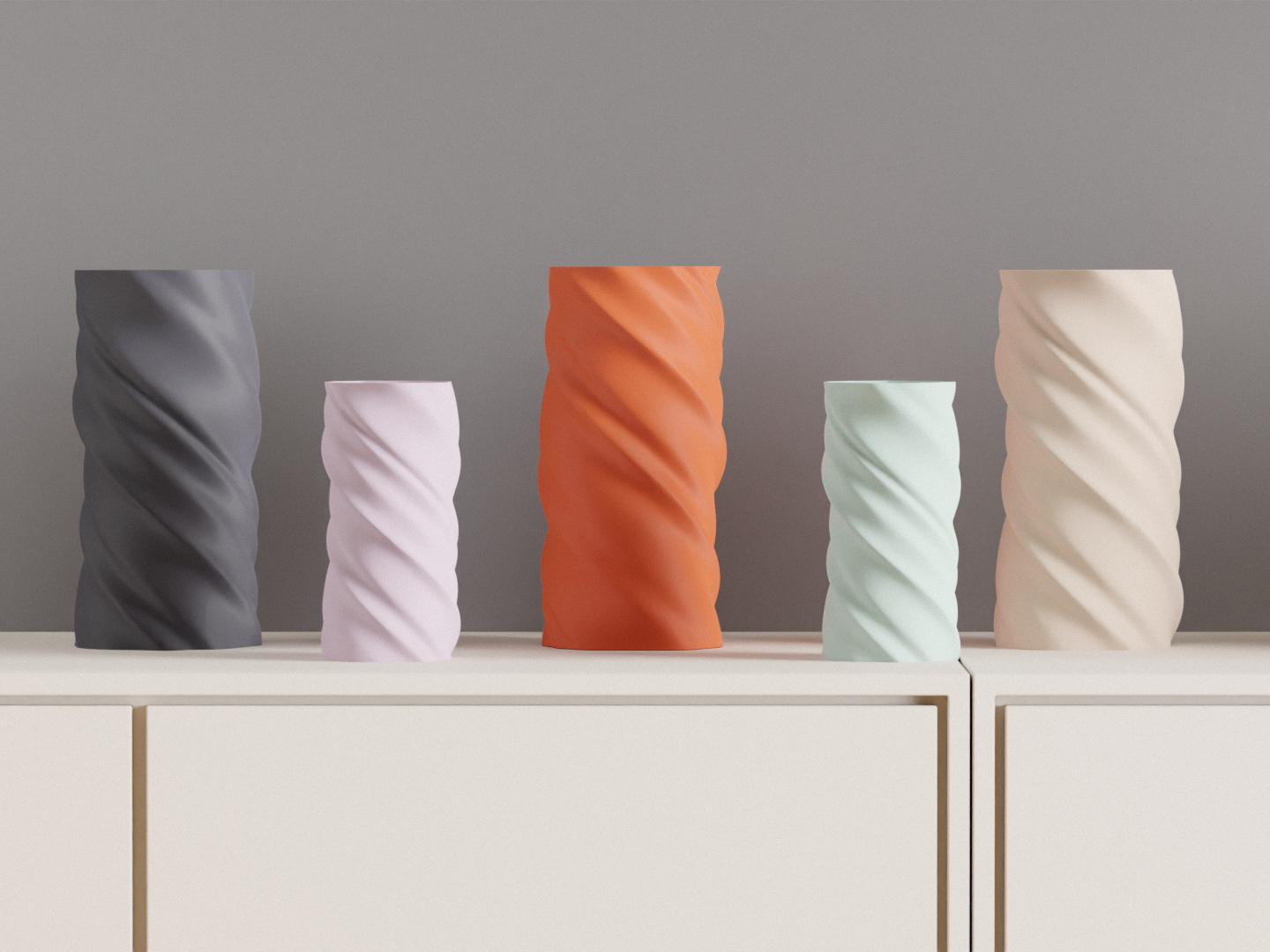 Original Minimalist Vase, Artistic Twisted Spiral Flower Holder, Geometric Tabletop Accent, Contemporary Sophisticated Elegant