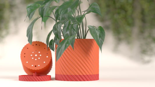 Spiral Planter, Drainage Organizer, Desktop Succulent Holder, Modern Minimalist Statement