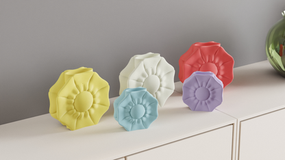 Petal Vase, Artistic Decorative Centerpiece, Dried Flower Holder, Mantelpiece Accents