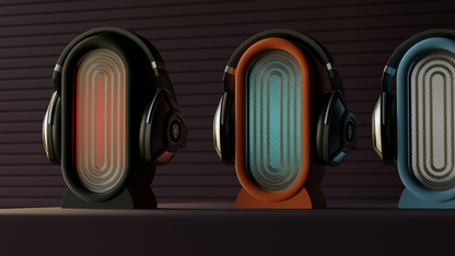 Headphone Stand, Ambient RGB Lamp, ArtDeco Headset Organizer, Minimalist Nightstand