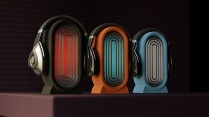 Headphone Stand, Ambient RGB Lamp, ArtDeco Headset Organizer, Minimalist Nightstand